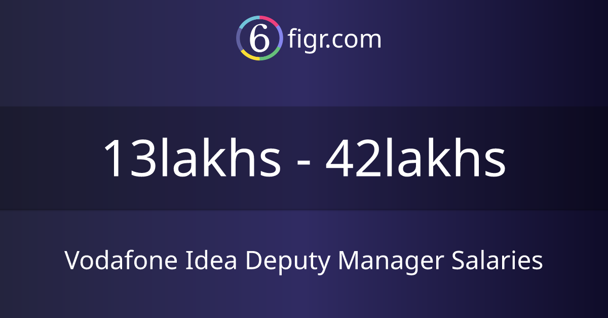 Vodafone Idea Deputy Manager Salaries 2024 in India, Average salary ₹22 lakhs