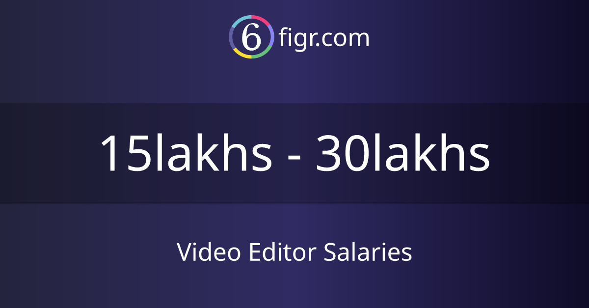 Video Editor Salaries 2024, Average salary ₹16 lakhs