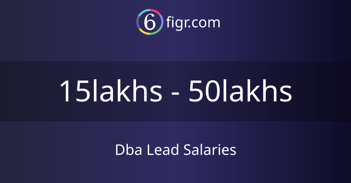 Dba Lead Salaries 2024, Average salary ₹17 lakhs