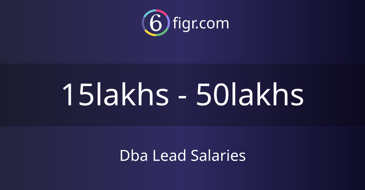 Dba Lead Salaries 2024 in India, Average salary ₹17 lakhs