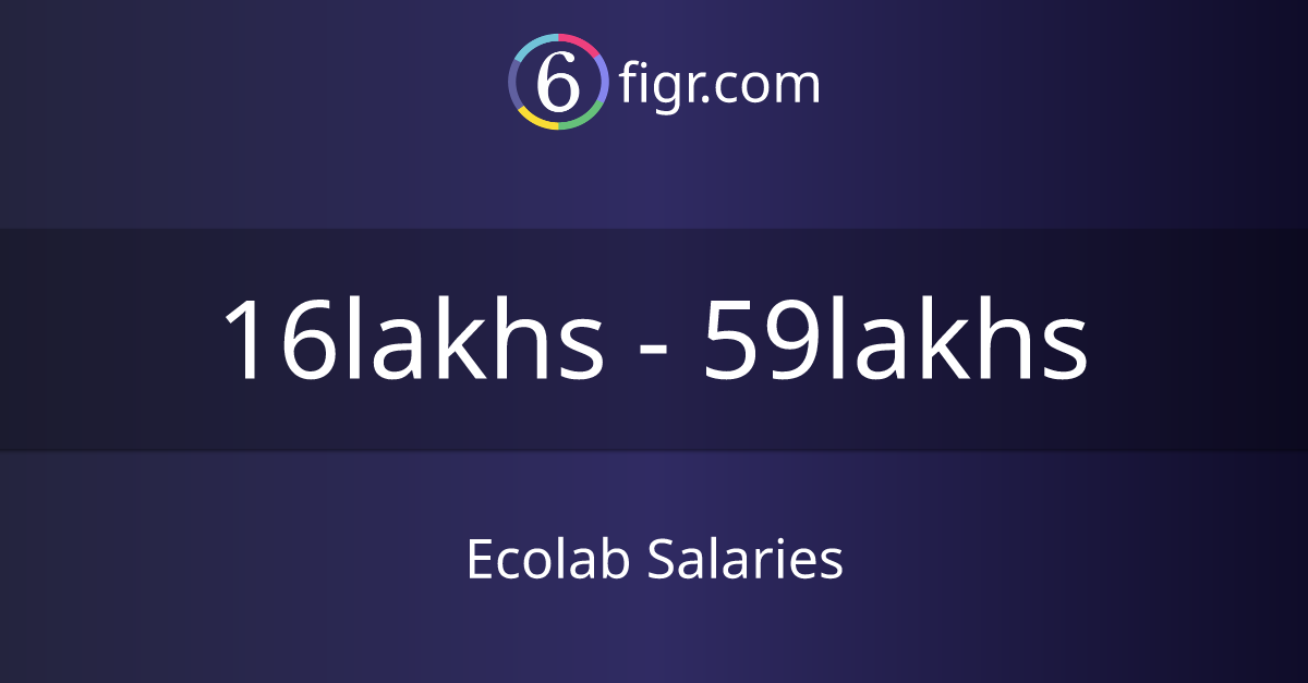 Ecolab Salaries 2024 in India, Average salary ₹23 lakhs