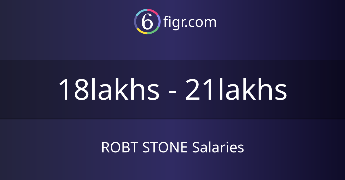ROBT STONE Salaries 2026 in India, Average salary ₹18 lakhs